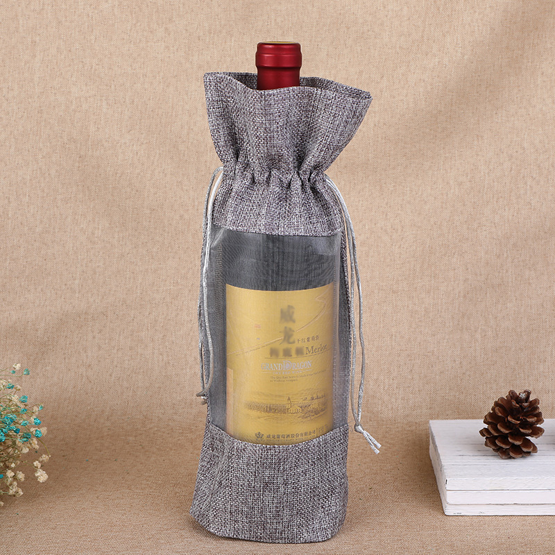 Jute Bag Packaging - Couverture de sac de bouteille de