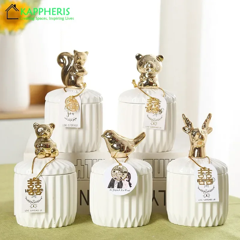 Candle Making Jars Wholesale - Pots de bougies en céramique blanche,