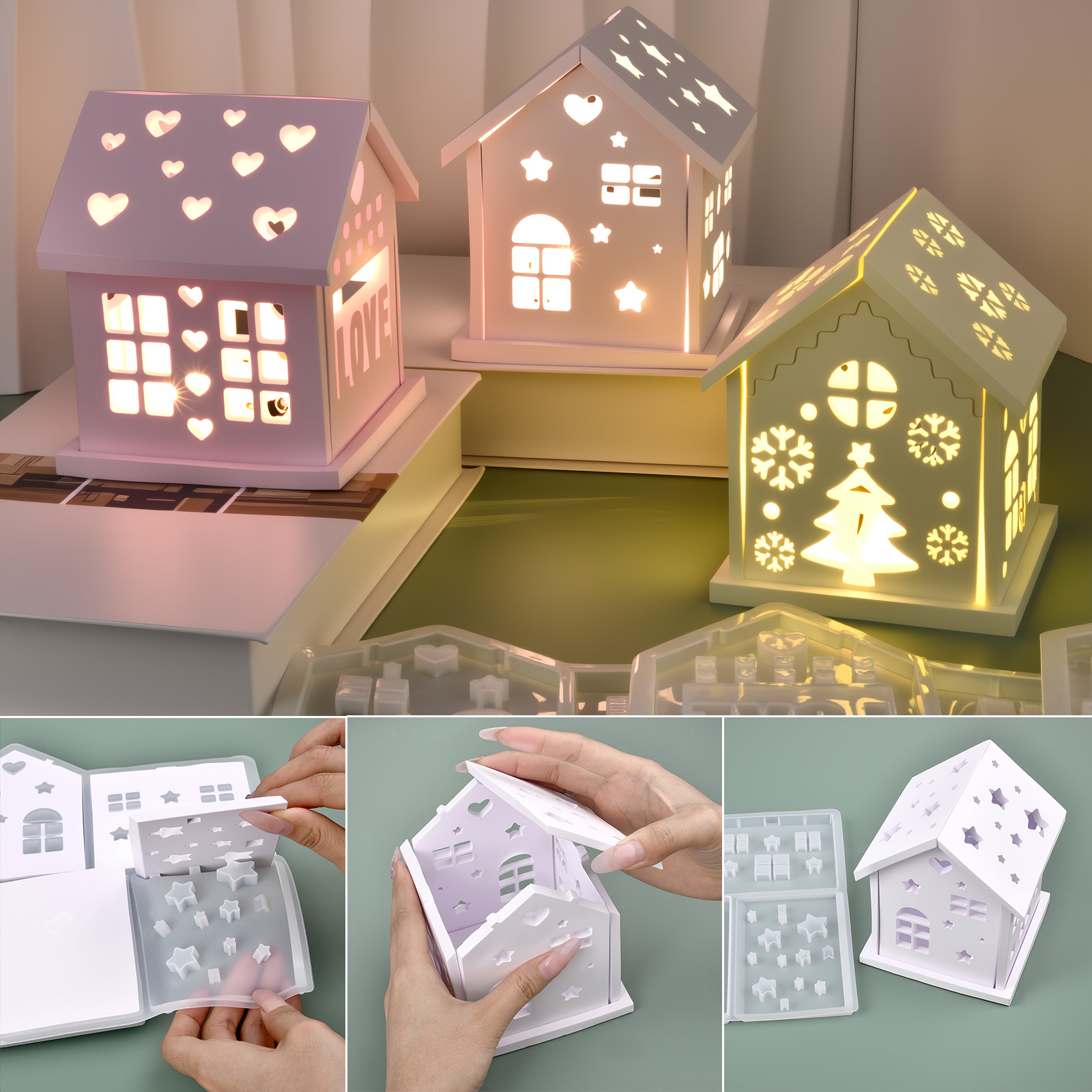 Candle Making Tools - Moule 3D en Silicone pour maison,