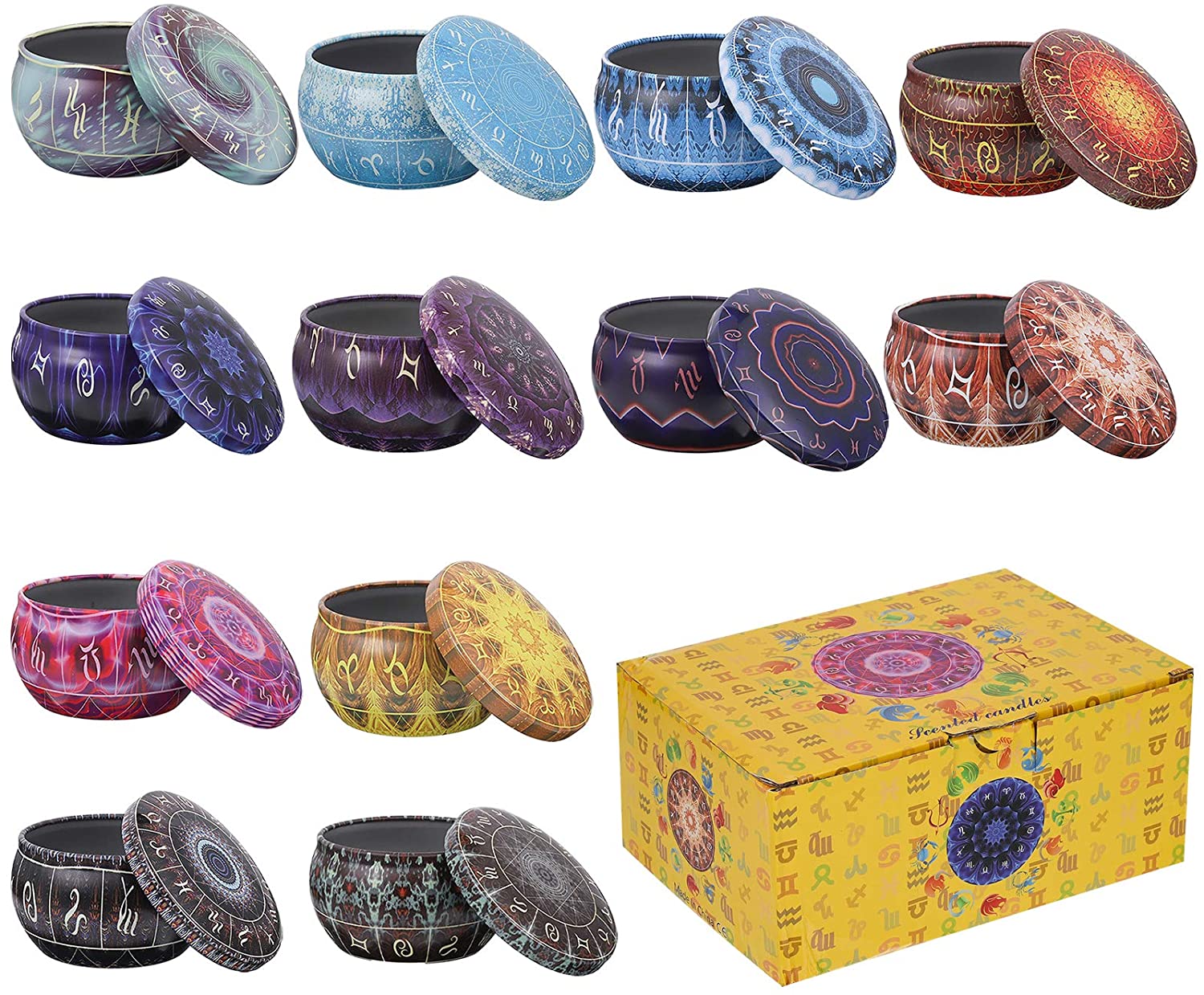 Candle Making Jars With Lids - Paquet de 12 boîtes à bougies