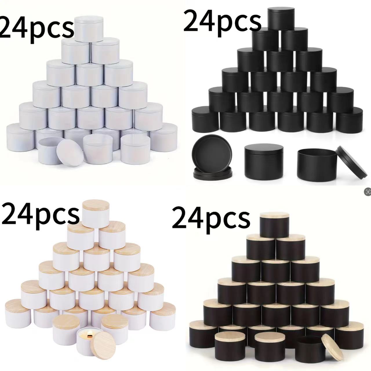 Candle Making Jars Wholesale - Paquet de 24 boîtes à bougies