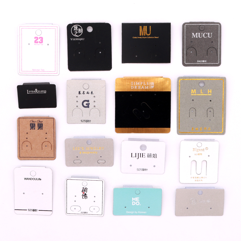 Jute Bag Packaging - Cartes d'exposition de bijoux avec logo