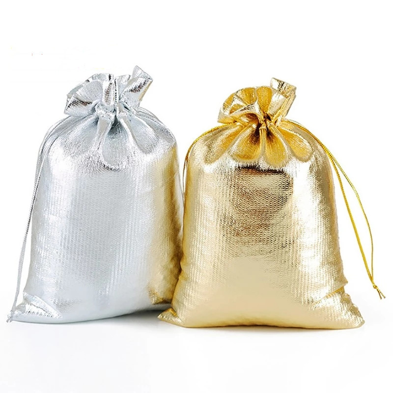 Jute Bag Packaging - Sacs d'emballage de bijoux réglables, couleur