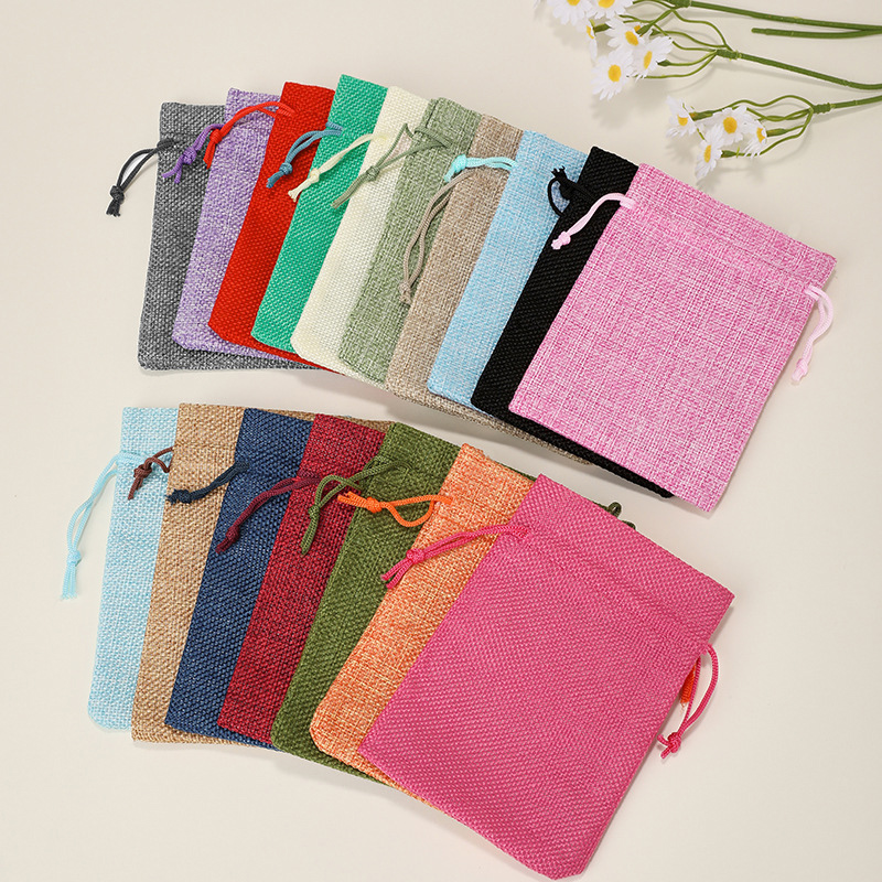 Jute Bag Packaging - Sacs cadeaux en Jute naturelle, 10/5