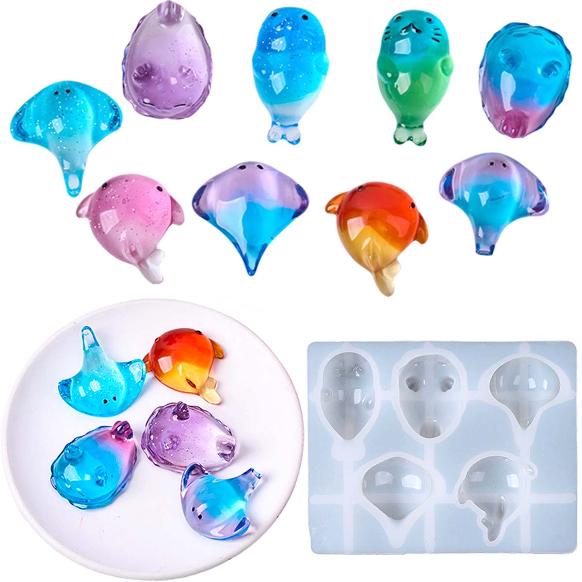 Candle Making Tools - Moule en silicone 3D Kawaii Raie