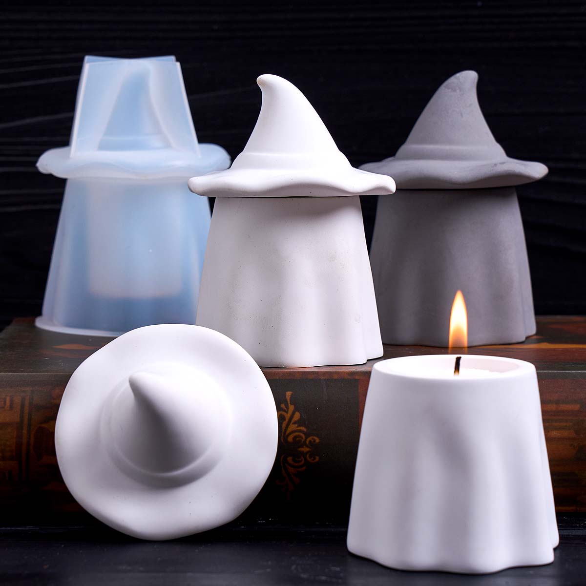 Candle Making Jars With Lids - Pot de bougie fantôme assistant, moule