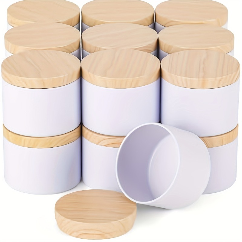 Pot de bougie en métal blanc,  - Candle Making Jars With Lids avis et prix