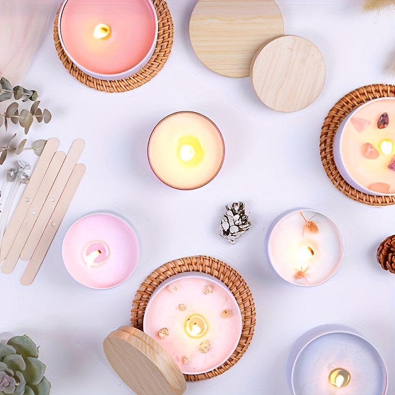 Pot de bougie en métal blanc,  - Candle Making Jars With Lids avis et prix