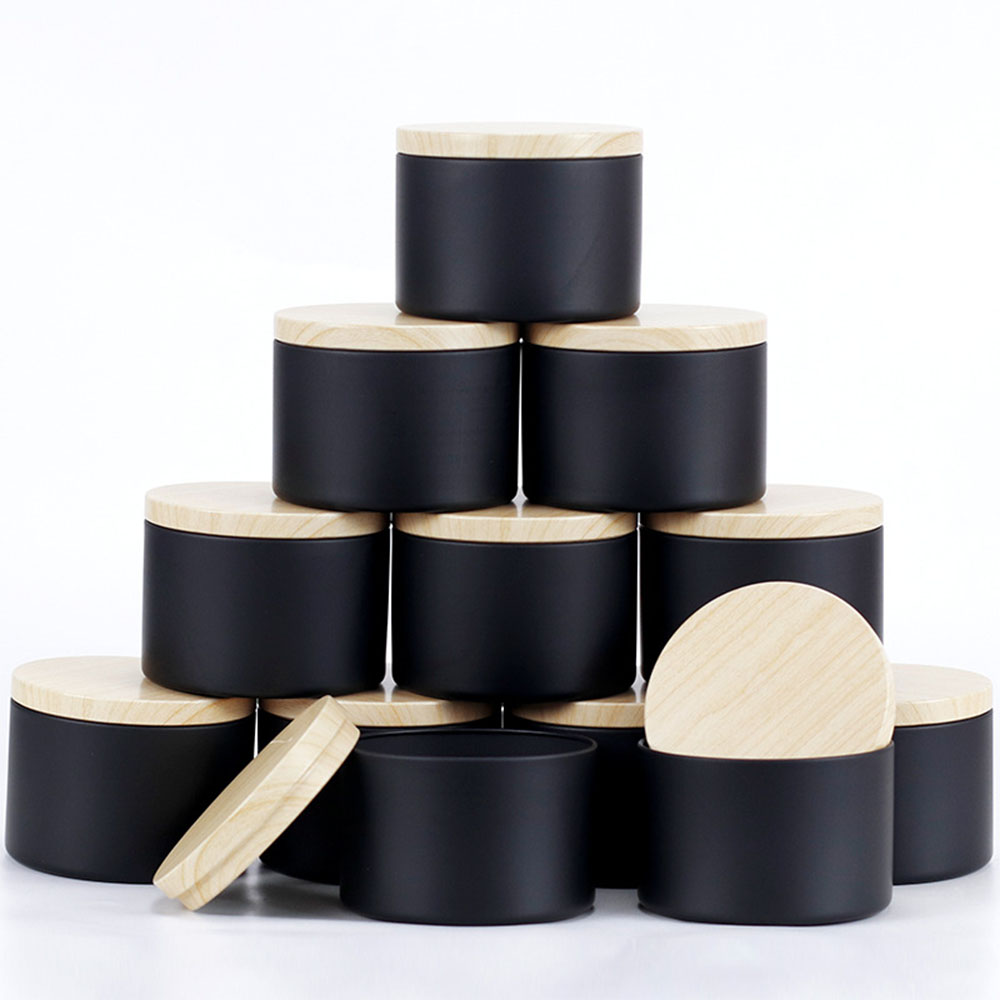 Pots de bougies noirs de 4oz,  - Candle Making Jars With Lids avis et prix