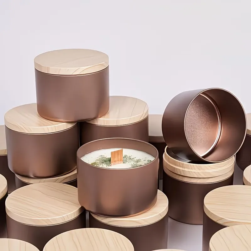 Bocaux à bougies en métal doré - Candle Making Jars With Lids avis et prix