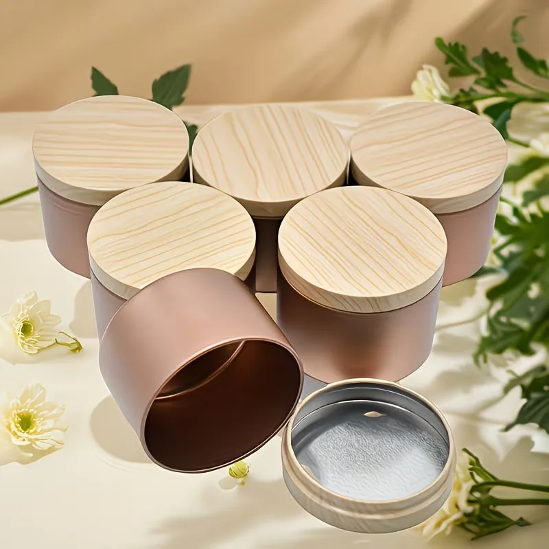 Bocaux à bougies en métal doré - Candle Making Jars With Lids avis et prix