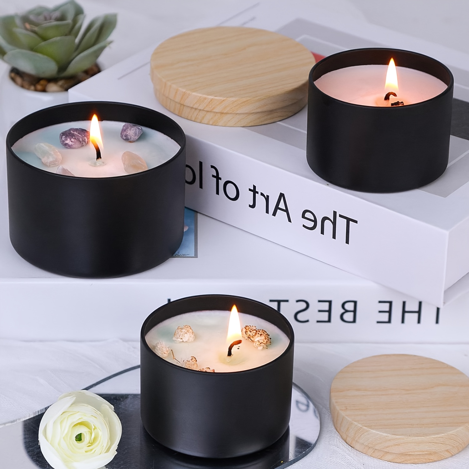 Bocaux à bougies noirs avec co - Candle Making Jars Wholesale avis et prix