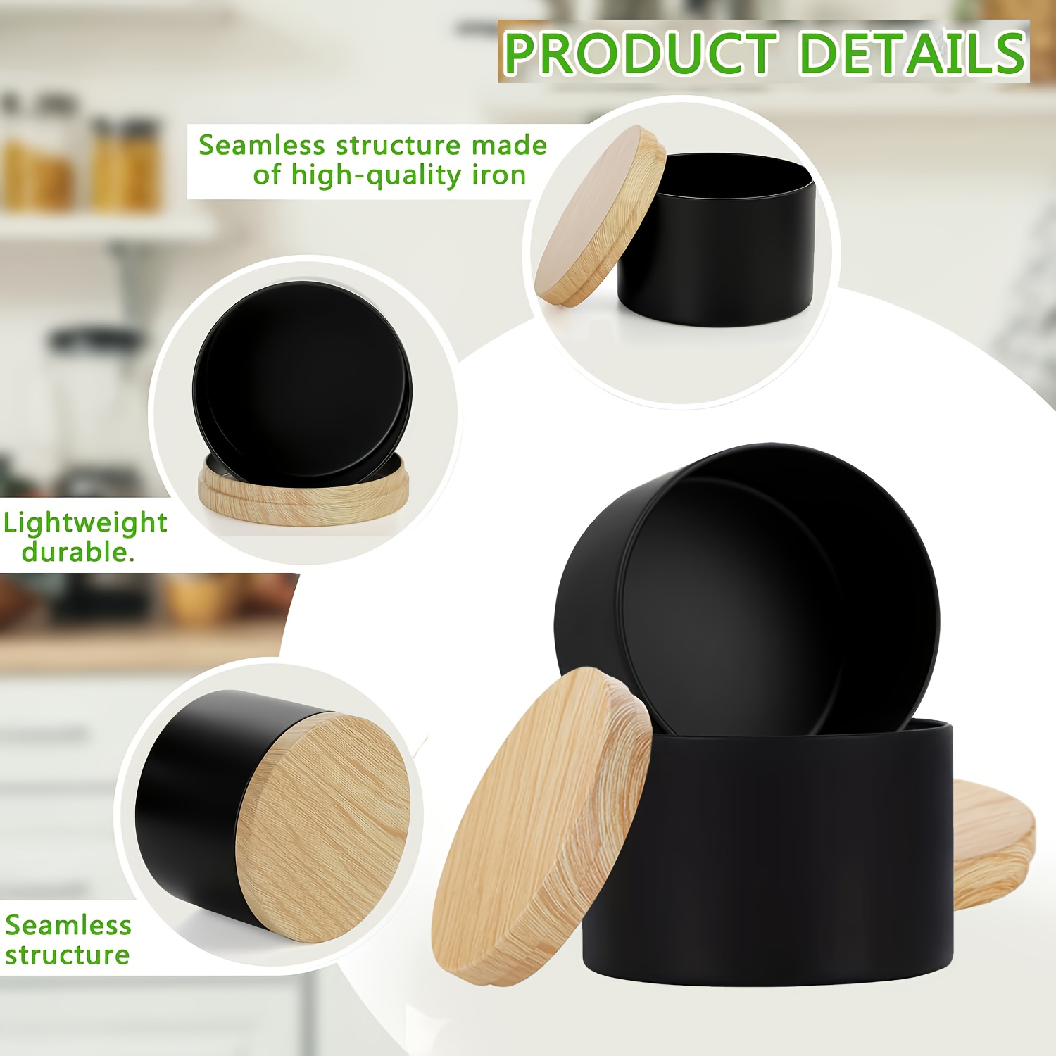Bocaux à bougies noirs avec co - Candle Making Jars Wholesale avis et prix