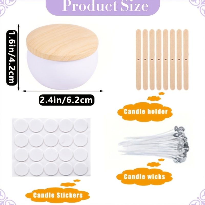 Bocaux à bougies vides blancs  - Candle Making Jars Wholesale avis et prix