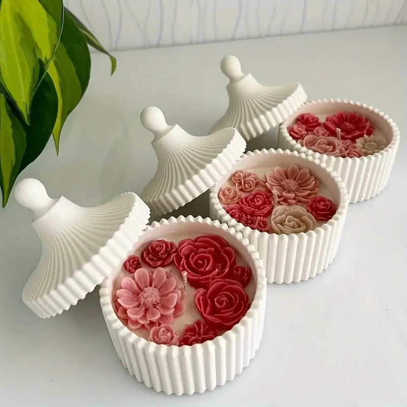 1 ensemble de moules en silico - Candle Making Jars With Lids avis et prix